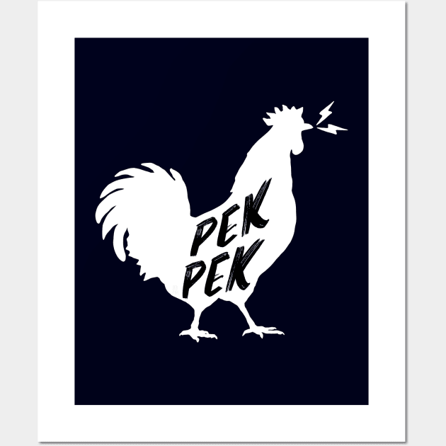 PEKPEK ROOSTER SOUND FUNNY PINOY WORD Wall Art by Aydapadi Studio